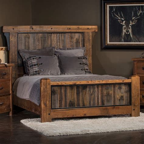 rustic king size bed frames